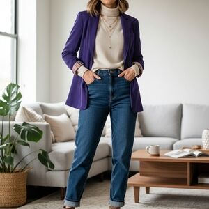 Purple Women's Blazer by One Lone One